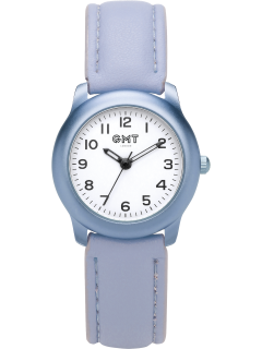 Blue children's watch with white dial and blue strap